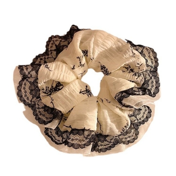 Mrežasta čipkasta traka za kosu – elegantan vintage stil za žene, visoka elastičnost gumice za kosu