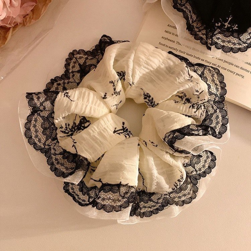 Mrežasta čipkasta traka za kosu – elegantan vintage stil za žene, visoka elastičnost gumice za kosu