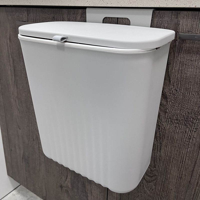 Zidni kuhinjski koš s poklopcem, za vrata ormarića, 9L