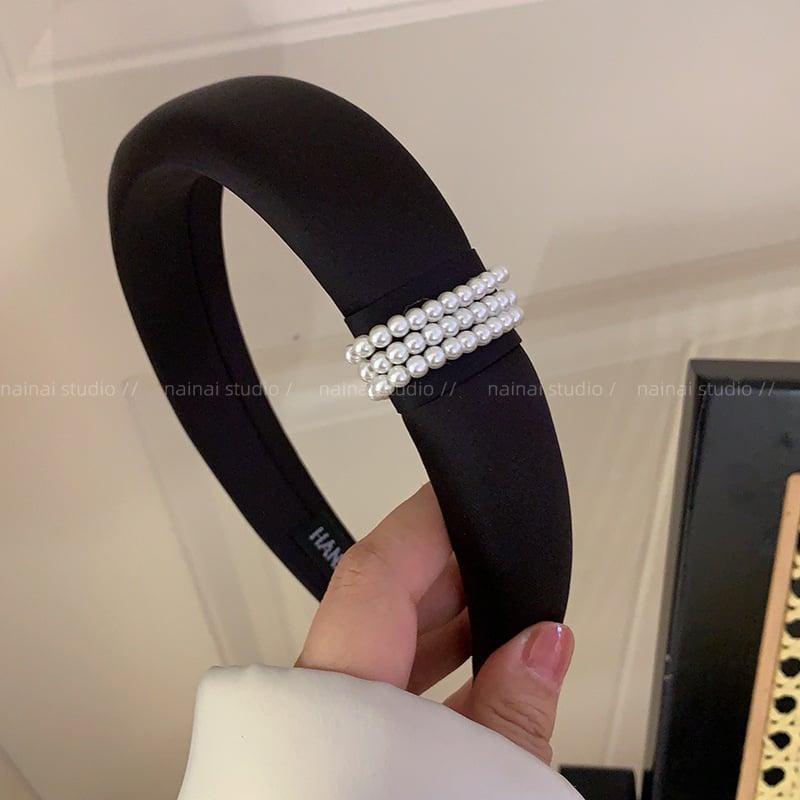 Čelenka s perlama u satenskom završetku, u tweed stilu, Chanel inspiriran, za žene, 2025
