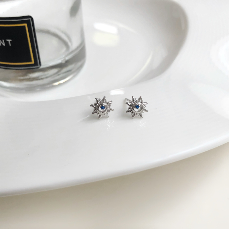 Sun stud naušnice za muškarce, kartilagijski studovi, 925 srebra, minimalistički dizajn
