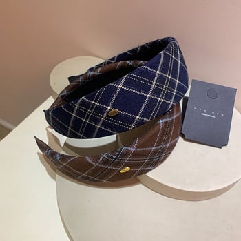Američkog stila široka čelenka s uzorkom, retro elegantan tekstilni dodatak za kosu