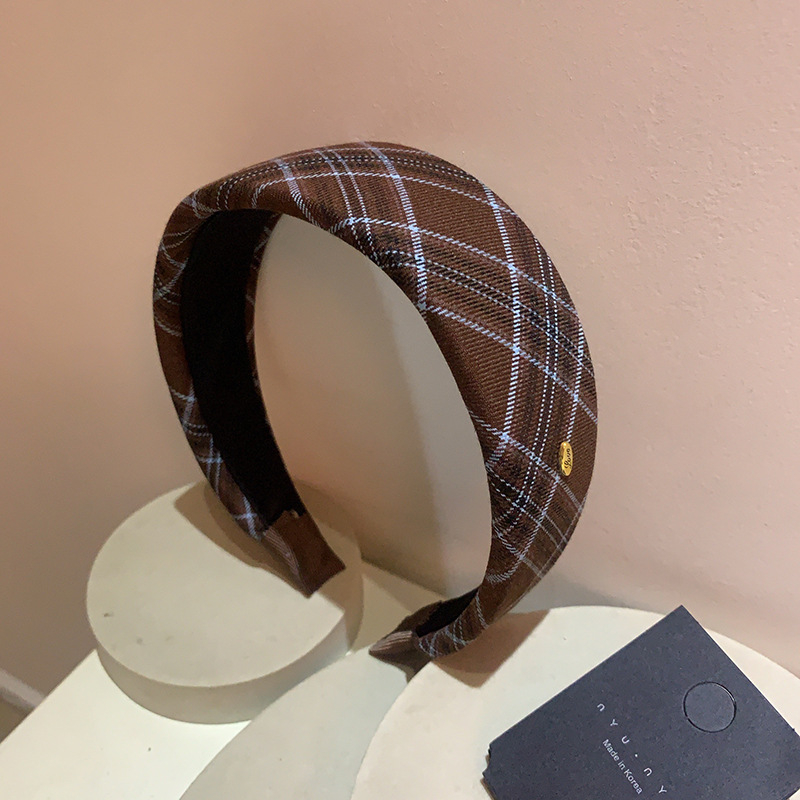 Američkog stila široka čelenka s uzorkom, retro elegantan tekstilni dodatak za kosu