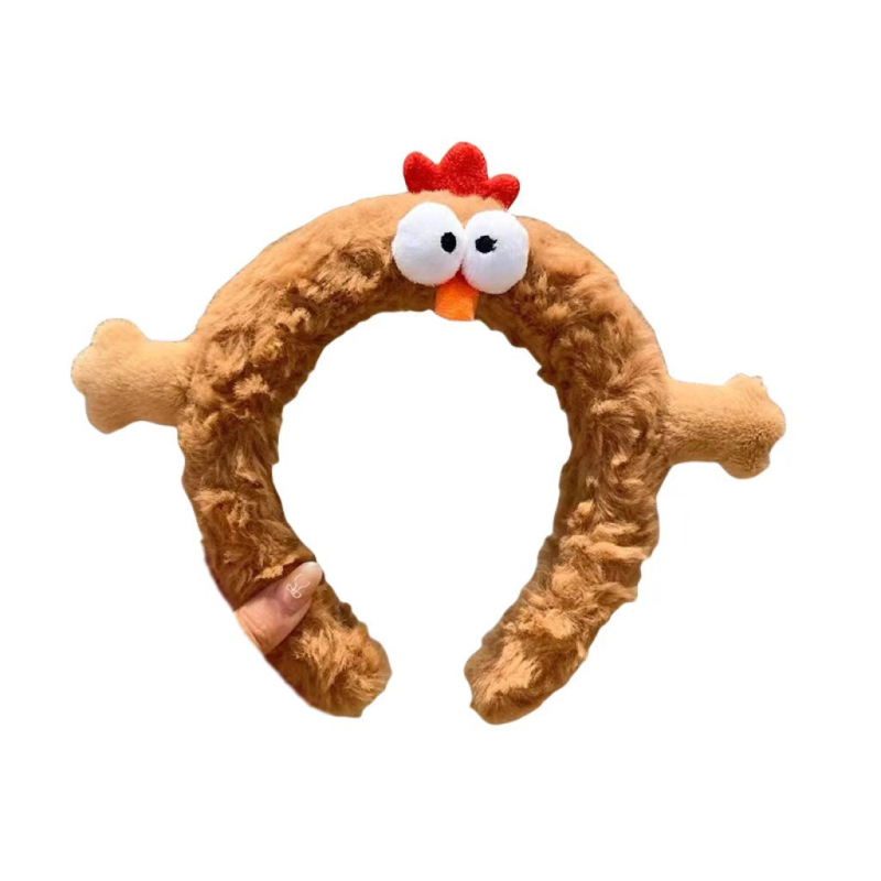 Plišana traka za kosu s karikaturnim dizajnom pilića, ženski jesensko-zimski headband za pranje lica i dodatak za kosu