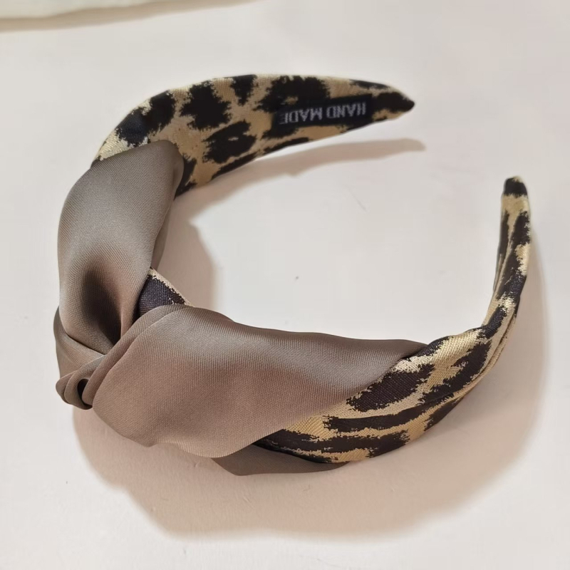 Ženska traka za kosu s smeđim leopard uzorkom, novi vrhunski dizajn, debeli retro dodatak za pranje lica, jesen-zima