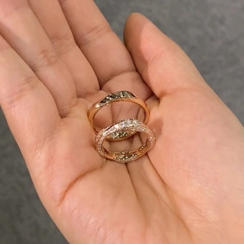 Mobius prsten s dijamantima za parove – unisex, luksuzan modni dodatak