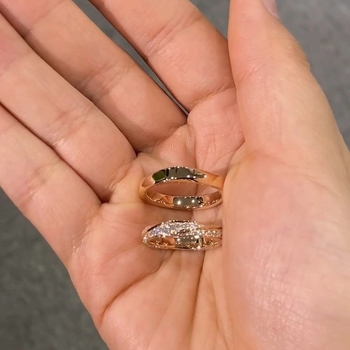 Mobius prsten s dijamantima za parove – unisex, luksuzan modni dodatak