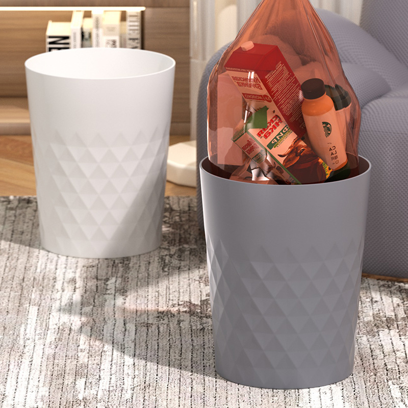 Prizma oblikovan koš za smeće bez poklopca, plastični, 6 L, za dnevni boravak i kupaonicu