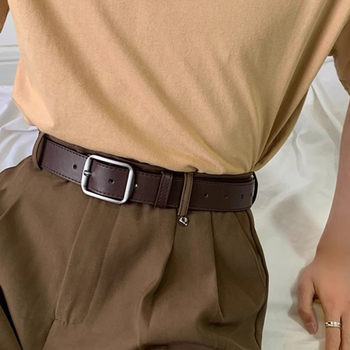 Vintage kaiš od PU kože s kopčom na pin – unisex minimalistički kaiš za traperice
