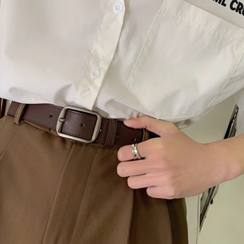 Vintage kaiš od PU kože s kopčom na pin – unisex minimalistički kaiš za traperice