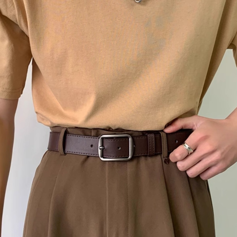 Vintage kaiš od PU kože s kopčom na pin – unisex minimalistički kaiš za traperice