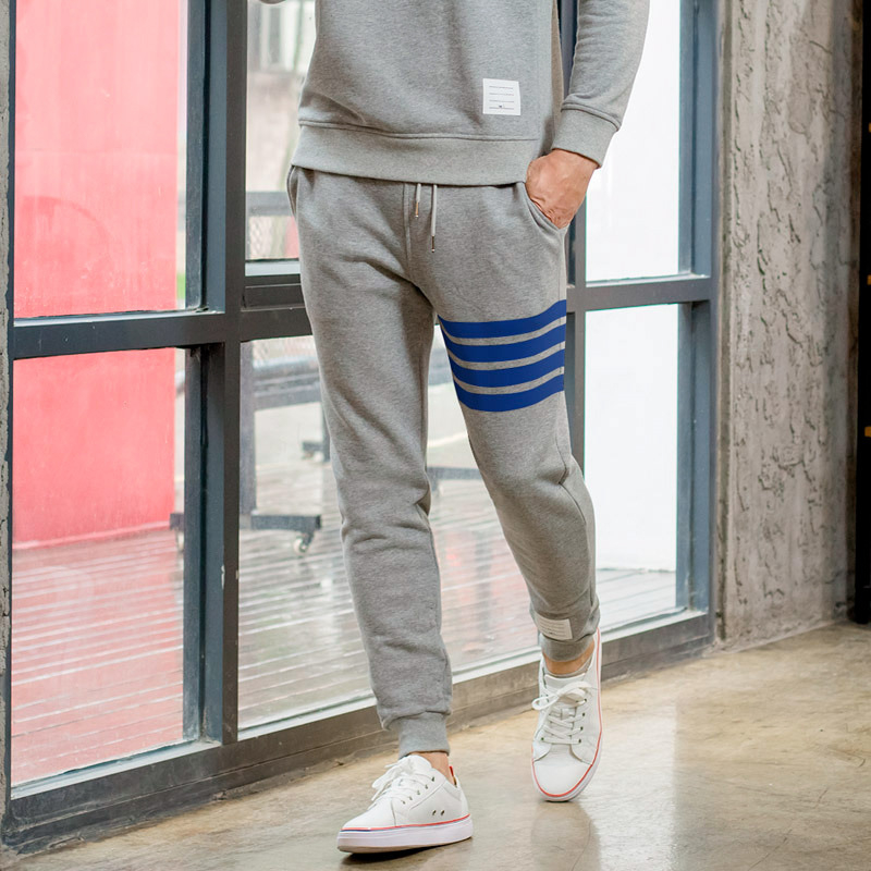 Muške pamučne jogger hlače za proljeće i jesen, casual sportske duge hlače s visokim strukom, model 7089-6