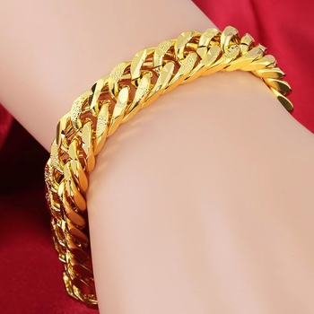 12mm pozlaćena klasična muška Cuban link narukvica
