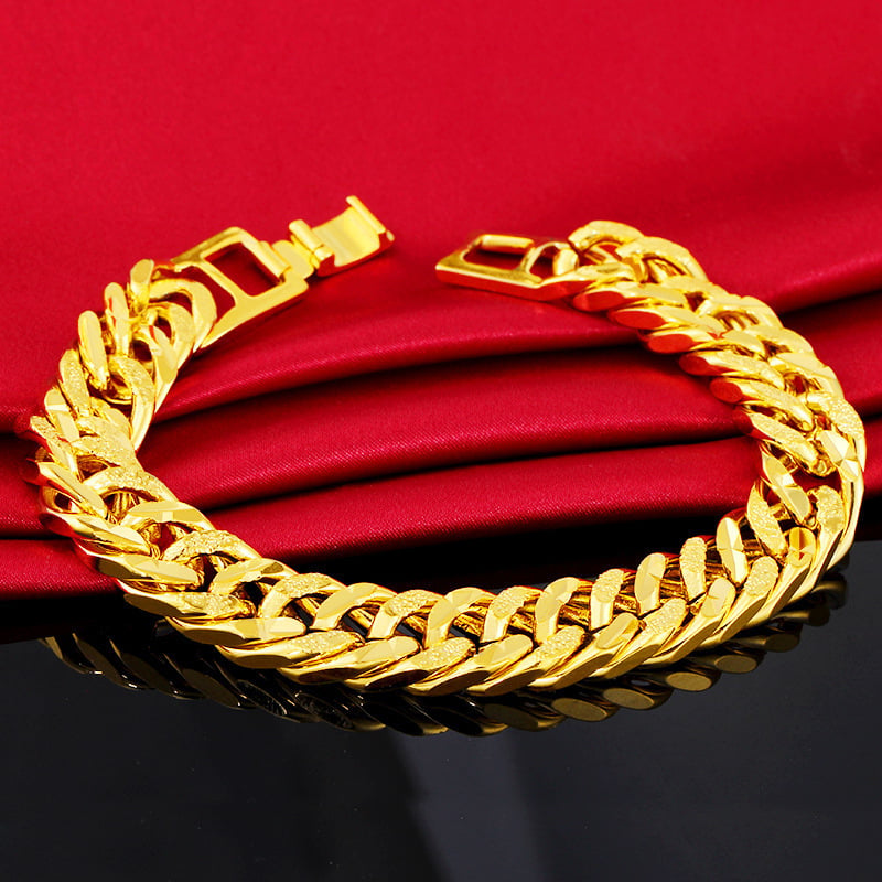 12mm pozlaćena klasična muška Cuban link narukvica