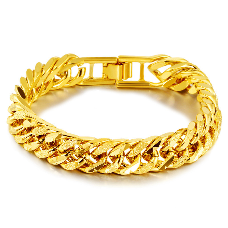 12mm pozlaćena klasična muška Cuban link narukvica