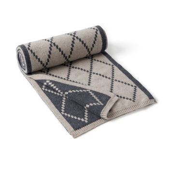100% kasmír sál Fair Isle mintával, diamant mintázatú kockás dizájn, őszi-téli szezonra, uniszex