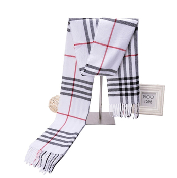 Jesensko-zimska 2025 britska karirana muška šal od umjetnog kašmira s resicama, unisex, 32×200 cm