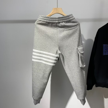 Nove jesensko-zimske hlače od teške tkanine sa četiri pruge, za mlade muškarce, američki stil, blago široke, jogger kroj, dužina do gležnja