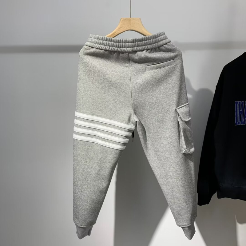 Nove jesensko-zimske hlače od teške tkanine sa četiri pruge, za mlade muškarce, američki stil, blago široke, jogger kroj, dužina do gležnja