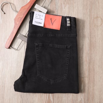Muške traperice ravnog kroja u High Street stilu, crne, cijelo godišnje nošenje, premium pamuk denim, 2025