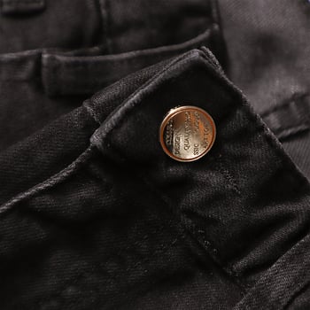 Muške traperice ravnog kroja u High Street stilu, crne, cijelo godišnje nošenje, premium pamuk denim, 2025