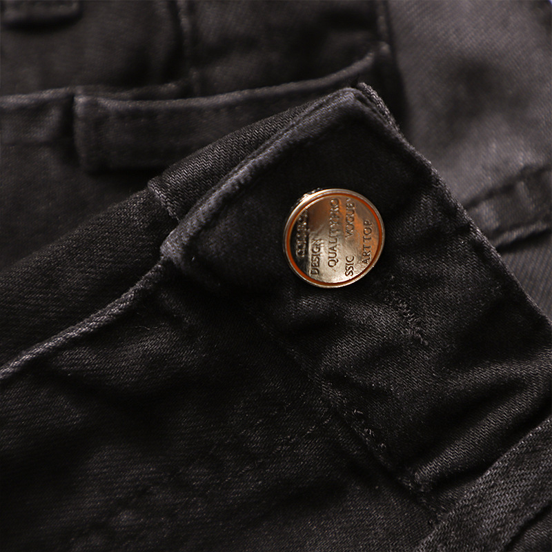 Muške traperice ravnog kroja u High Street stilu, crne, cijelo godišnje nošenje, premium pamuk denim, 2025