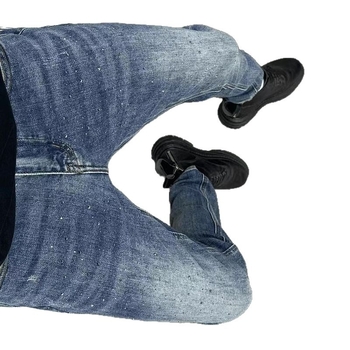 Луксозни мъжки дънки в ретро стил, леко еластични, кройка Slim Straight, casual и универсални за пролет и есен