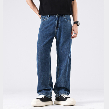 Blugi bărbătești din Tencel – moderne și versatile pentru purtări casual, denim drept cu aer retro american, calitate superioară