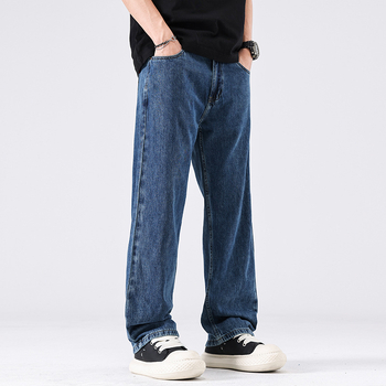 Blugi bărbătești din Tencel – moderne și versatile pentru purtări casual, denim drept cu aer retro american, calitate superioară
