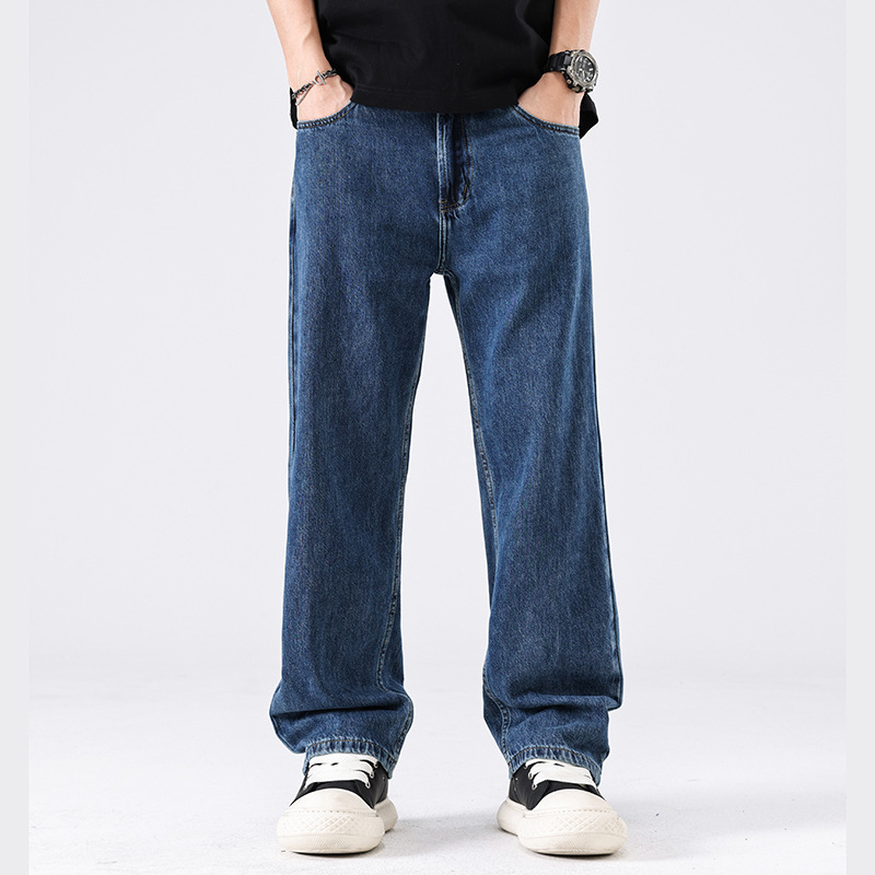 Blugi bărbătești din Tencel – moderne și versatile pentru purtări casual, denim drept cu aer retro american, calitate superioară