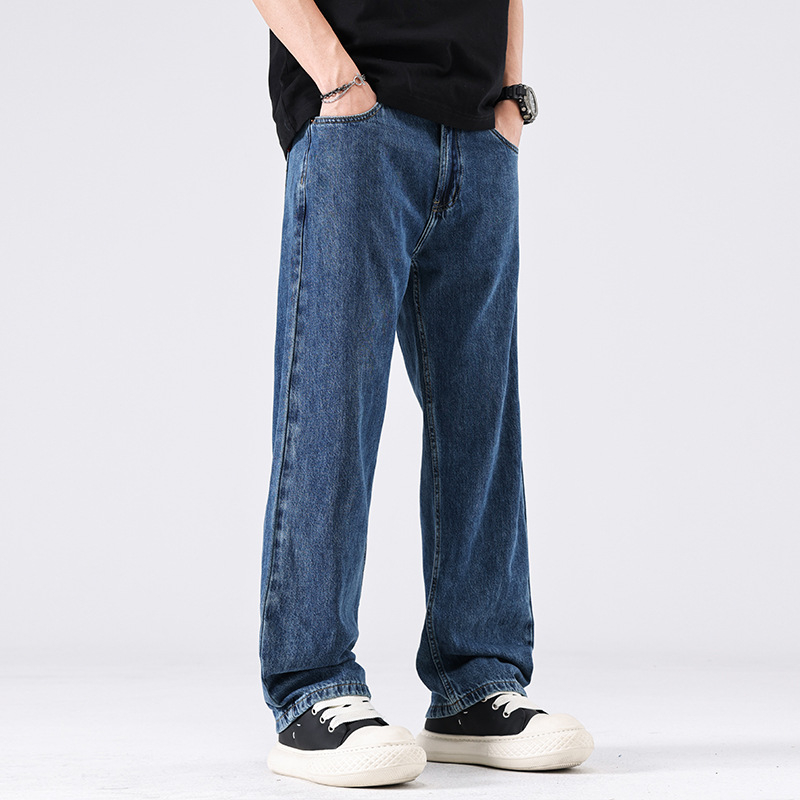 Blugi bărbătești din Tencel – moderne și versatile pentru purtări casual, denim drept cu aer retro american, calitate superioară