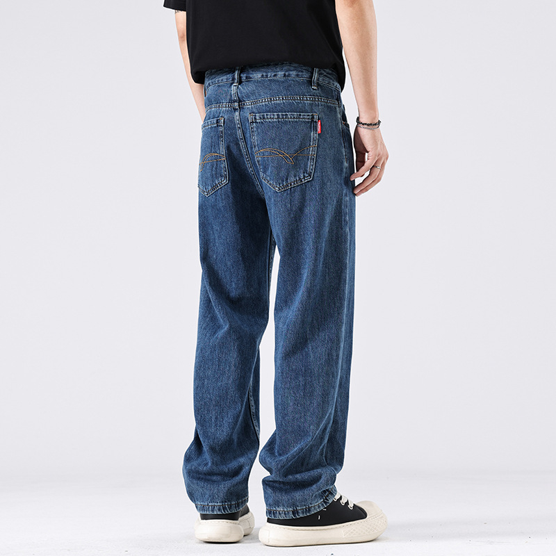 Blugi bărbătești din Tencel – moderne și versatile pentru purtări casual, denim drept cu aer retro american, calitate superioară