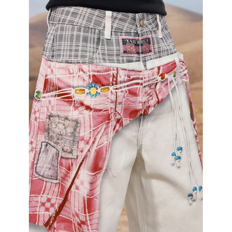 Američke retro izvezeni ravne džinse za muškarce, udoban slobodan kroj, gradski stil.
