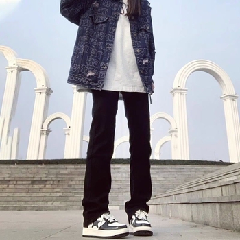 Crne muške traperice Cleanfit Bootcut – uski ravni kroj, gradski stil