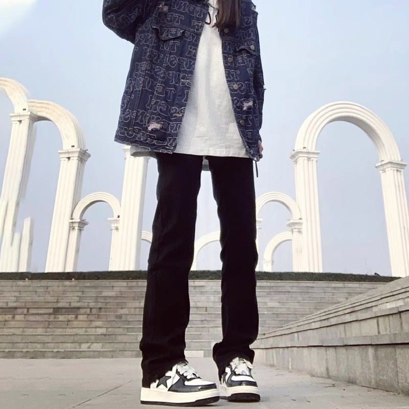 Crne muške traperice Cleanfit Bootcut – uski ravni kroj, gradski stil