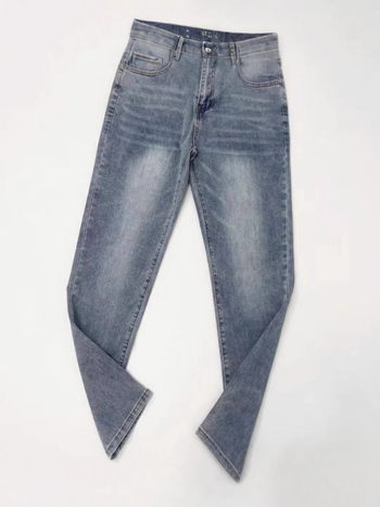 Мъжки дънки Eagle - висок клас модни, еластични, Slim Straight деним