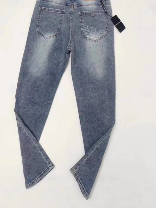Мъжки дънки Eagle - висок клас модни, еластични, Slim Straight деним