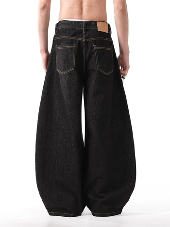 Traperice s izvezenim dizajnom, vintage američki stil, baggy široke nogavice, unisex
