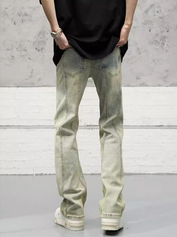 Muške traperice u korejskom stilu, straight kroj, slim fit, udoban stretch, za proljeće i jesen