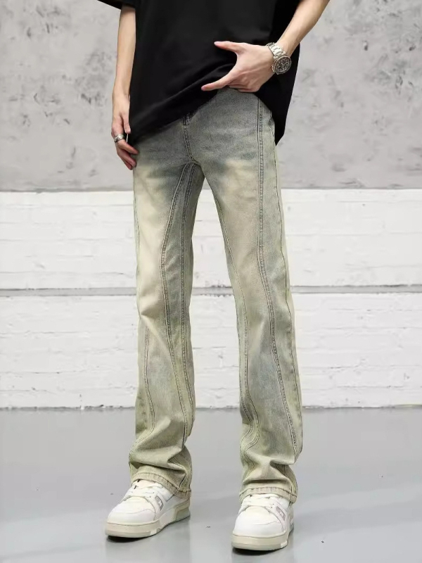 Muške traperice u korejskom stilu, straight kroj, slim fit, udoban stretch, za proljeće i jesen