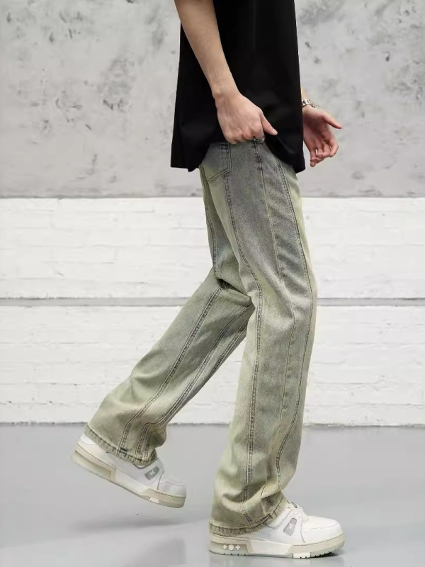 Muške traperice u korejskom stilu, straight kroj, slim fit, udoban stretch, za proljeće i jesen