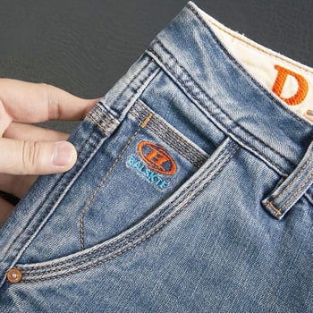 Muške traperice u američkom stilu, ljeto 2025, ravni kroj, slim fit