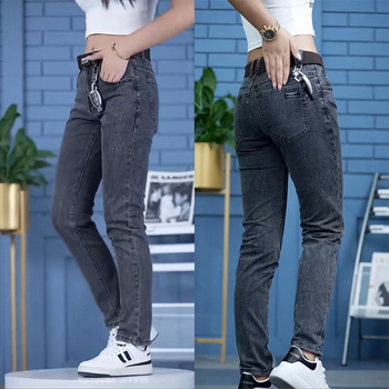 Muške denim traperice, elastične, slim straight kroj, casual, jesen 2025