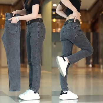 Muške denim traperice, elastične, slim straight kroj, casual, jesen 2025