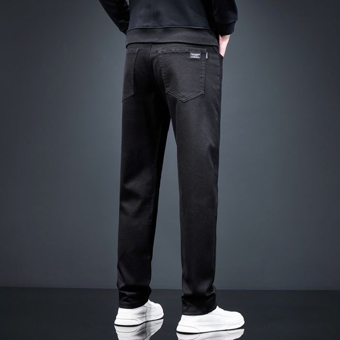 Muške denim traperice, elastične, slim straight kroj, casual, jesen 2025