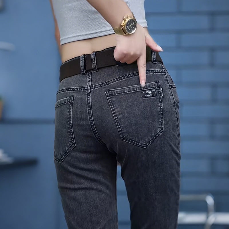 Muške denim traperice, elastične, slim straight kroj, casual, jesen 2025