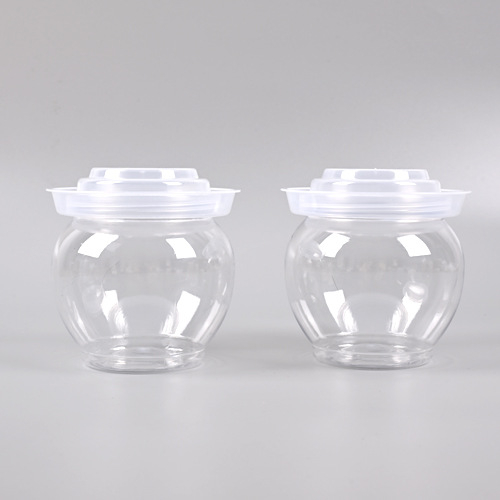 Prozirna PET plastična staklenka za kiseljenje povrća, čvrsta konstrukcija, promjer otvoru 85 mm, hermetički zatvarač