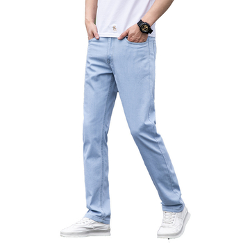 Мъжки дънки деним, право кроене, slim fit, корейски стил, ежедневни дънки