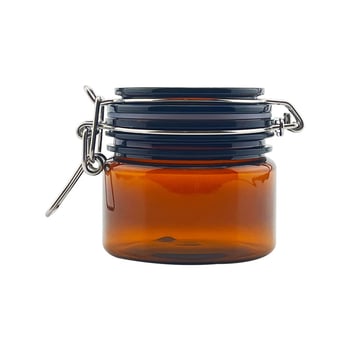 Smeđa PET posuda za masku s glinom, 200 ml, prehrambena kvaliteta, zatvoren