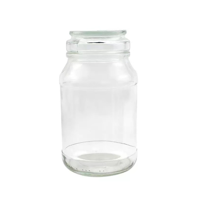 Staklena zatvorena posuda za instant kavu, kapacitet 1500 ml, prehrambena kvaliteta bez olova